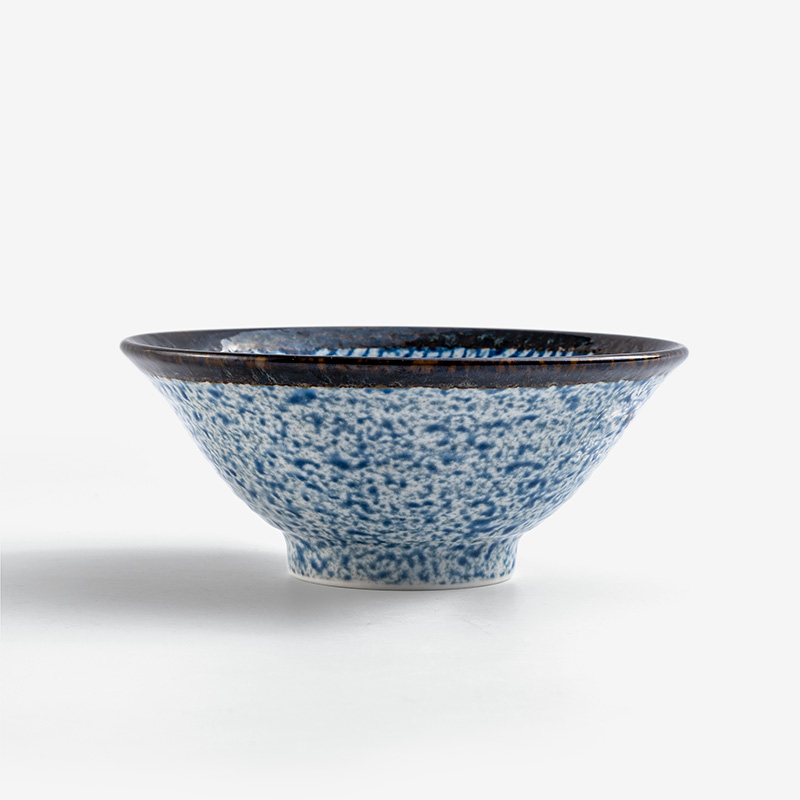 日式 手繪彩紋 18cm 陶瓷碗｜青海波｜單品_2