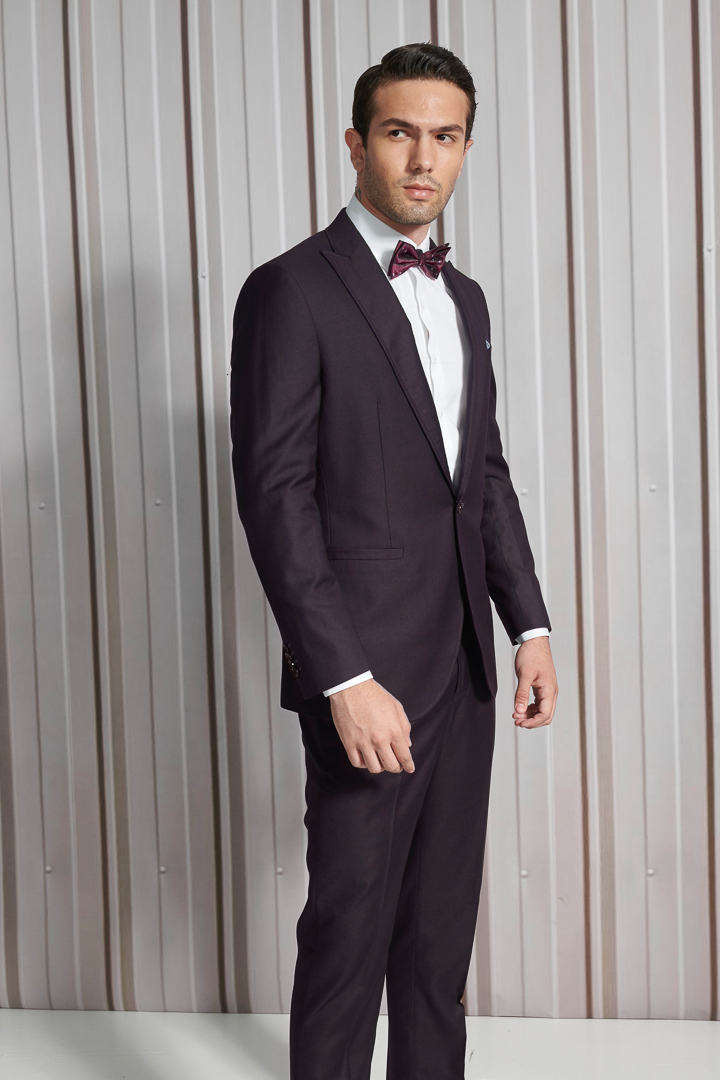 SST&C 紫色修身晚宴服西裝外套 | 0112111005 (outlet)_0