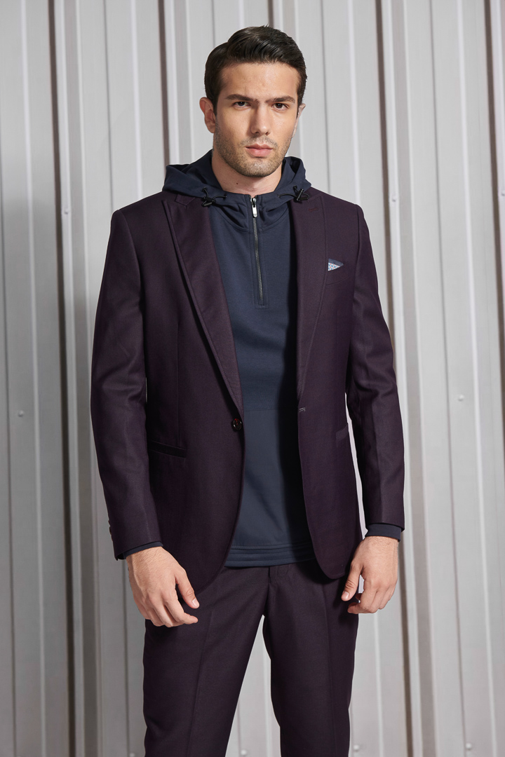 SST&C 紫色修身晚宴服西裝外套 | 0112111005 (outlet)_4