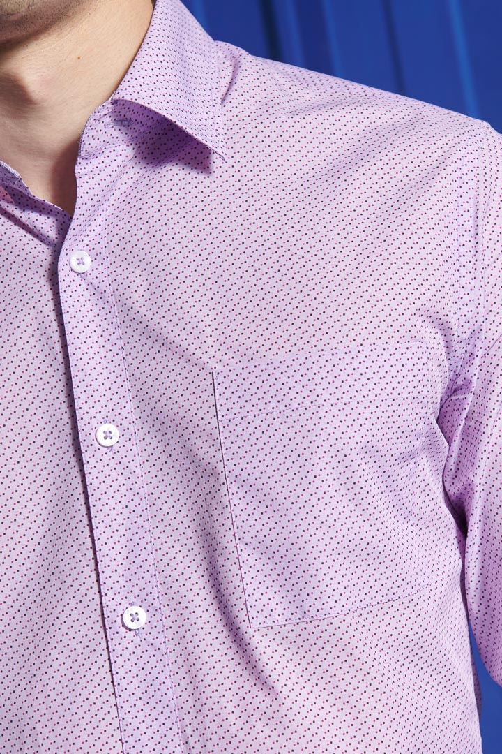 SST&C #Comfortable Cotton  Purple Geometric Print Shirt | 0312111004  (Outlet)_3