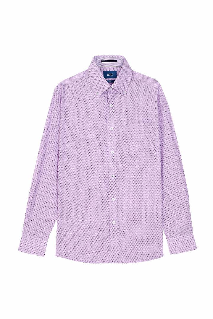 SST&C #Comfortable Cotton  Purple Geometric Print Shirt | 0312111004  (Outlet)_5