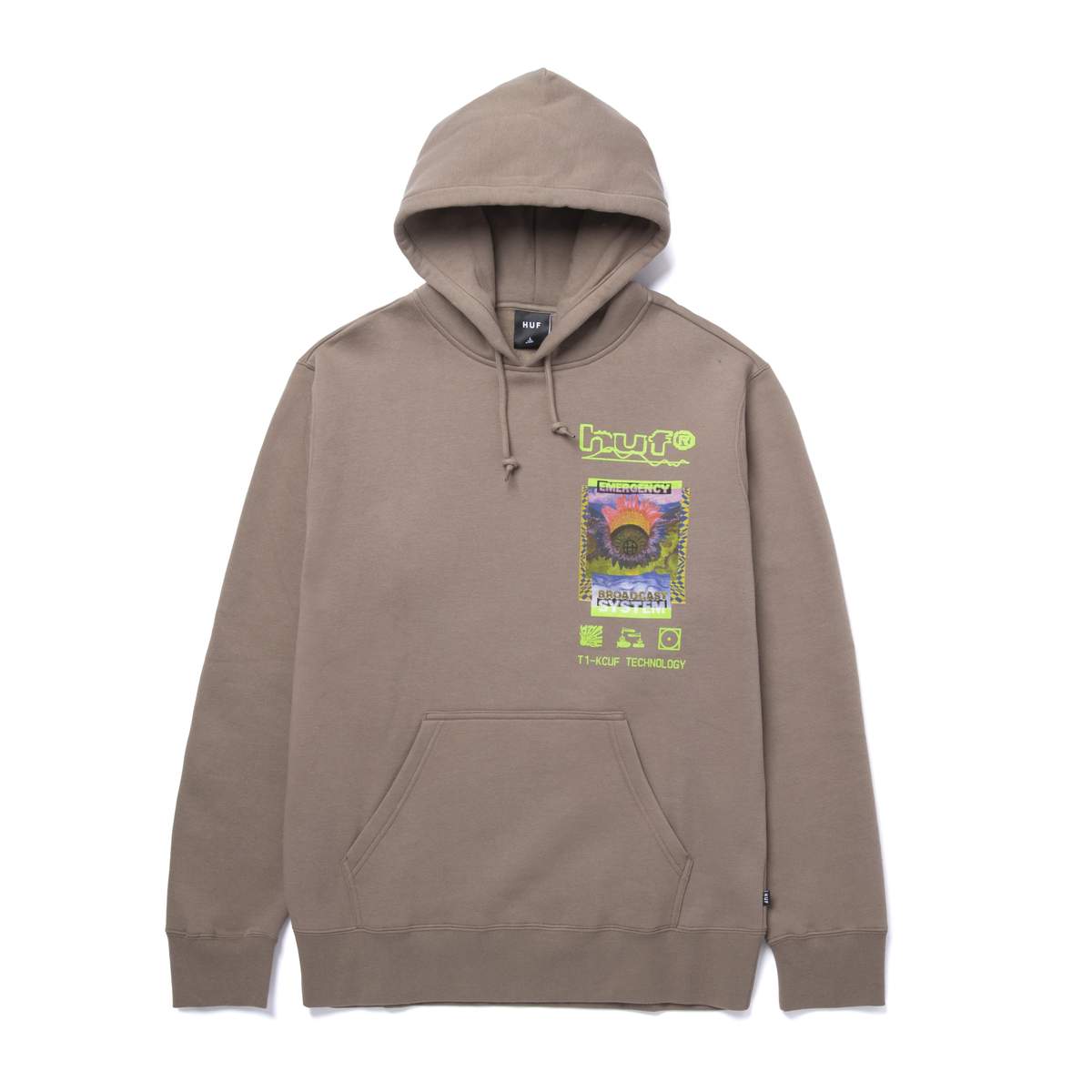 HUF EMERGENCY SYSTEM P/O HOODIE 卡其_0