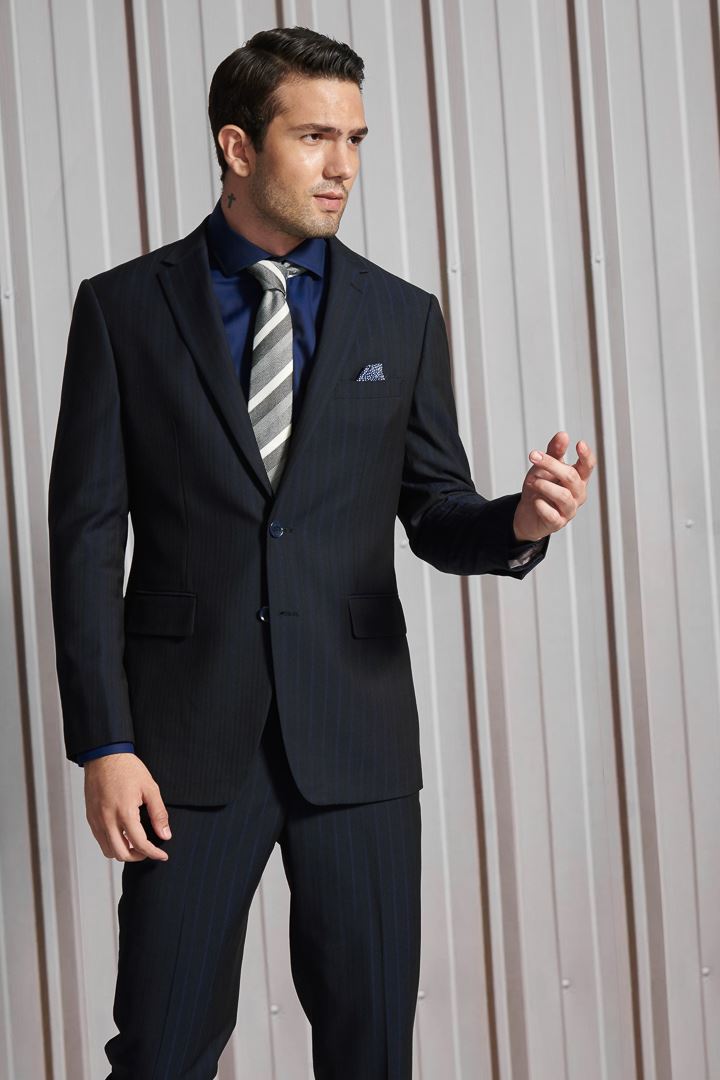 SST&C 藏青隱藏條紋修身西裝外套 | 0112112004 (outlet)_4