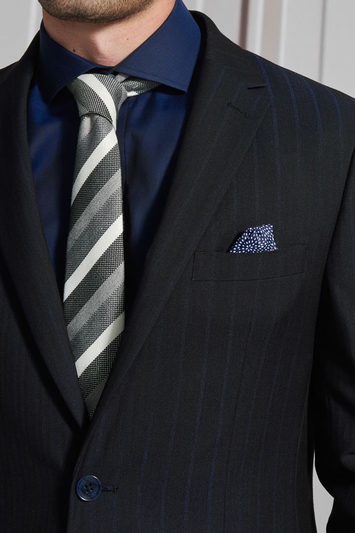 SST&C 藏青隱藏條紋修身西裝外套 | 0112112004 (outlet)_6