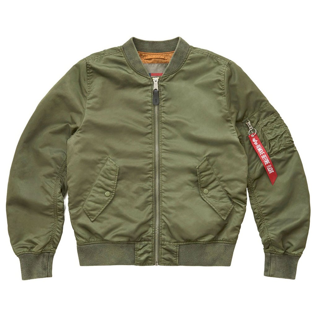 【ALPHA】雙面穿飛行夾克 L-2B BLOOD CHIT BATTLEWASH FLIGHT JACKET 軍綠 血幅 薄款_0