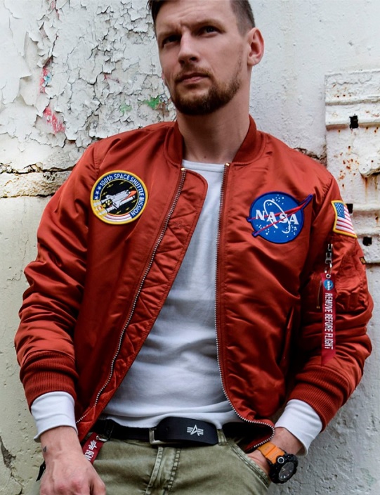 【ALPHA】NASA MA-1 FLIGHT JACKET 橘紅_4