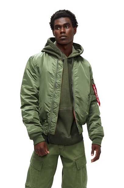 【ALPHA】雙面穿飛行夾克 綠 MA-1 SLIM FIT/EUROPEAN FIT 合身版型_0