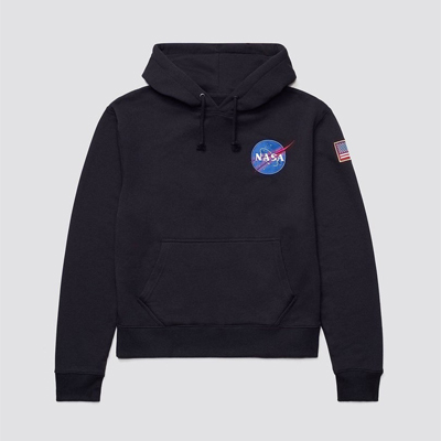 【 ALPHA 】 SPACE SHUTTLE 帽T 黑_0