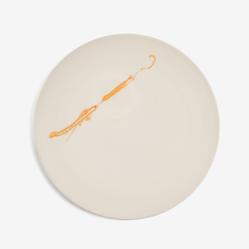 職人 緋櫸稻香 27.7cm 陶瓷圓盤｜米白｜單品_3