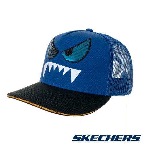 SKECHERS 童棒球帽_怪獸航海藍 (SKCH3303BLBK)_0