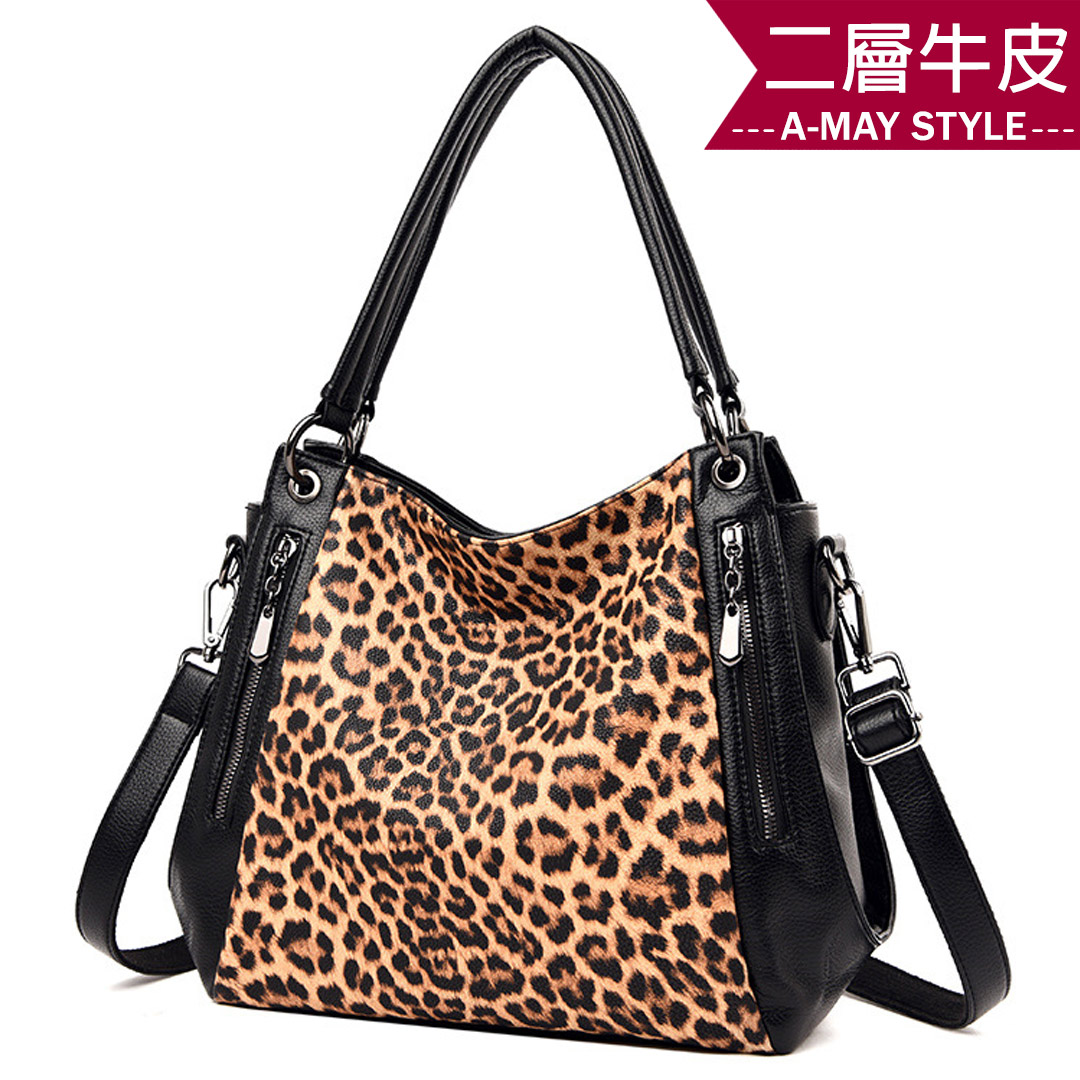 女包 真皮包-時髦動物紋軟皮革大容量托特包【XDC808653】＊艾美時尚(現+預)_1