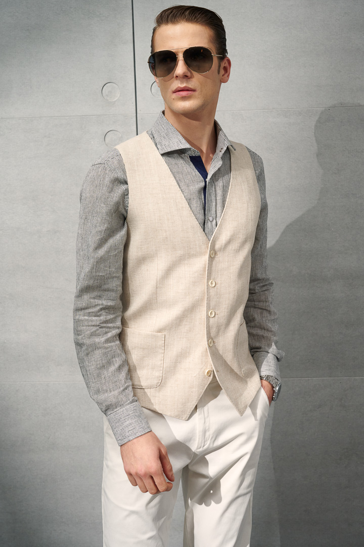 SST&C 棉麻混紡米色休閒背心 | 4512203001 (outlet)_1