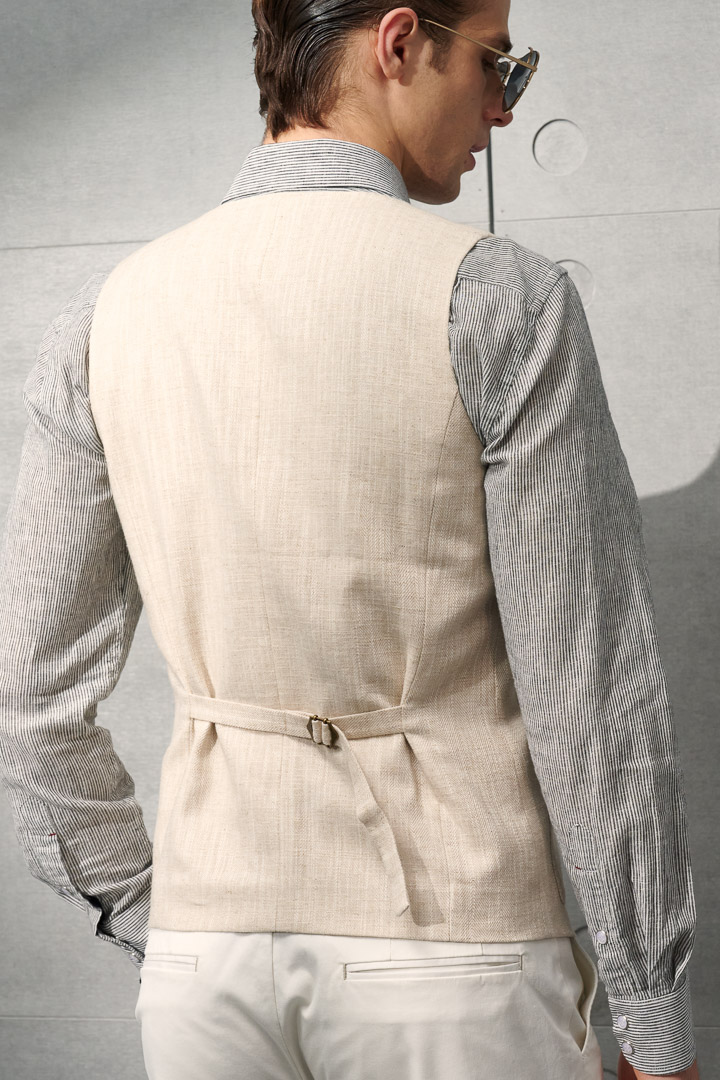 SST&C 棉麻混紡米色休閒背心 | 4512203001 (outlet)_6