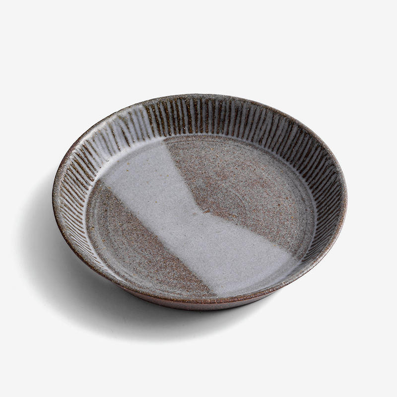 職人 霜霧刻紋 16cm 陶瓷淺盤︱幾何︱單品_0