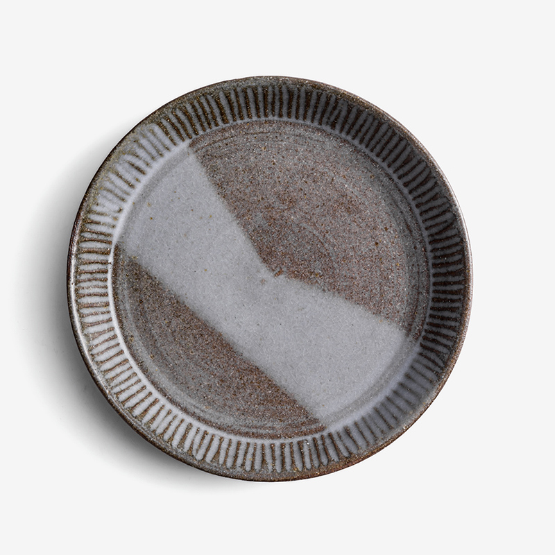職人 霜霧刻紋 16cm 陶瓷淺盤︱幾何︱單品_1
