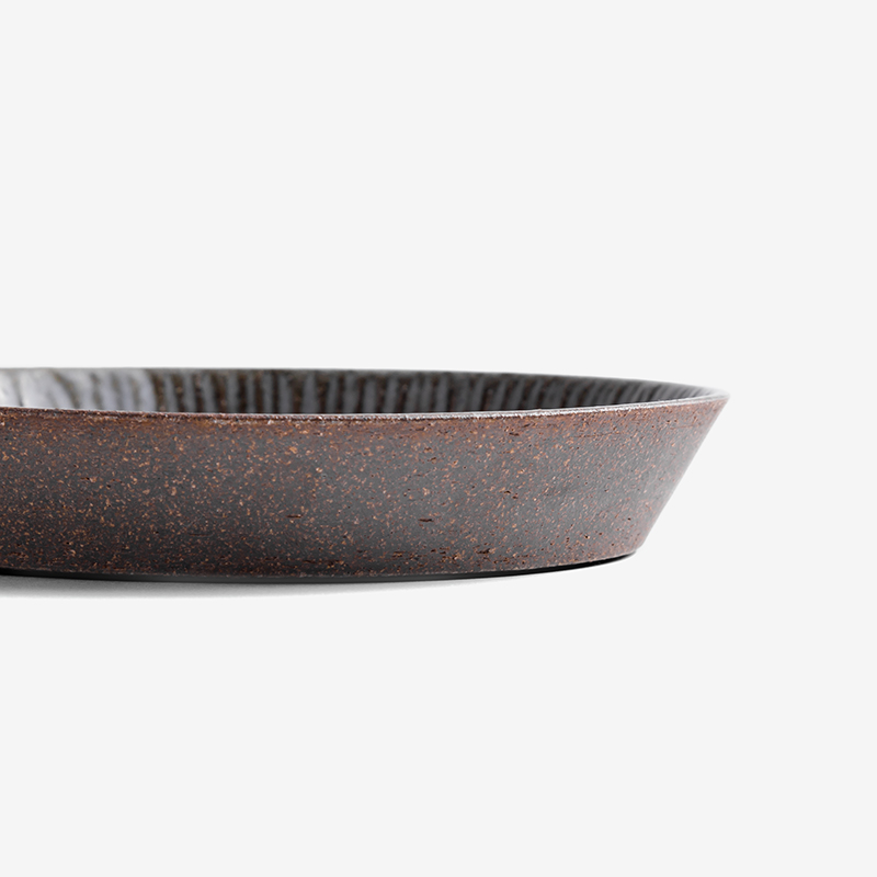 職人 霜霧刻紋 16cm 陶瓷淺盤︱幾何︱單品_3