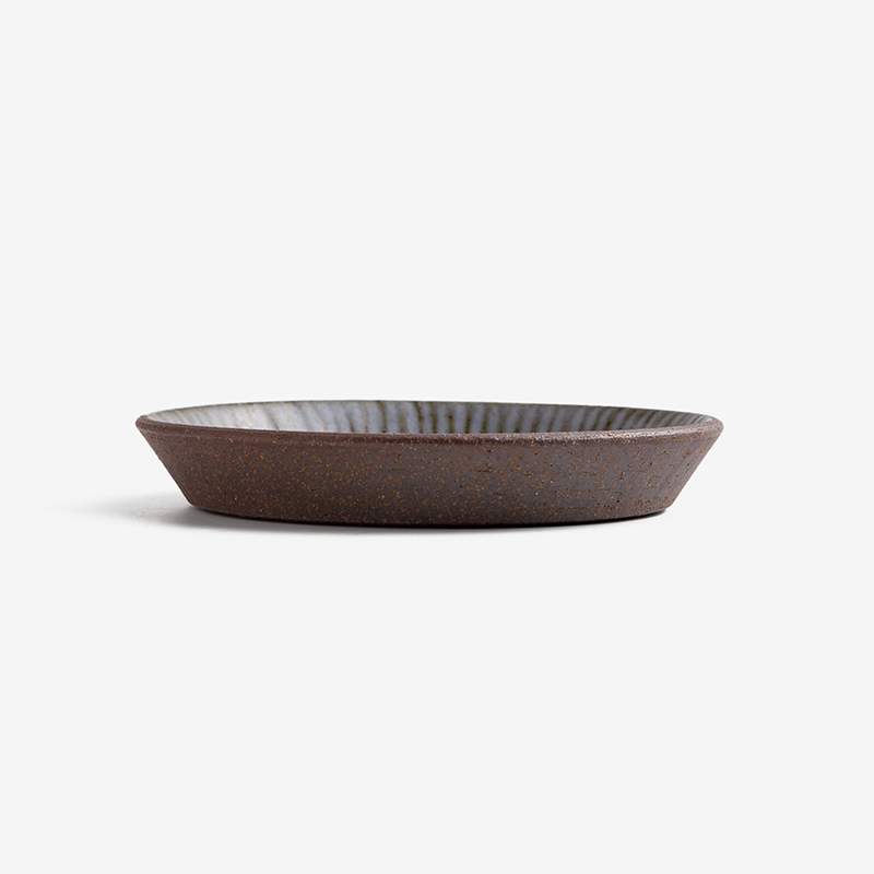 職人 霜霧刻紋 16cm 陶瓷淺盤︱幾何︱單品_6
