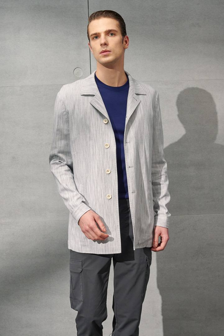 SST&C #網路獨賣款 淺灰條紋襯衫式外套 | 0612204003 (outlet)_6