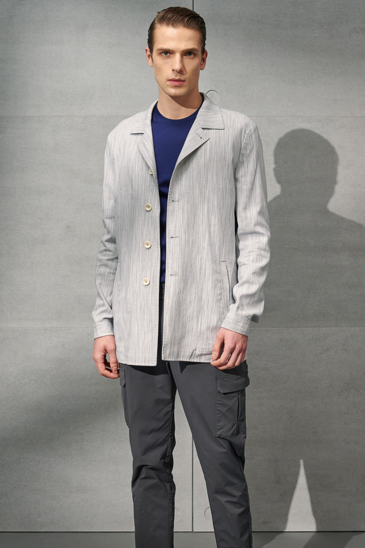 SST&C #網路獨賣款 淺灰條紋襯衫式外套 | 0612204003 (outlet)_7