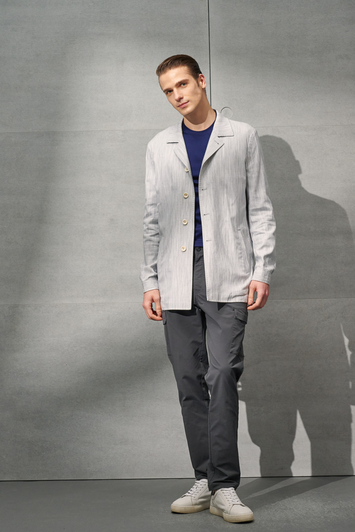 SST&C #網路獨賣款 淺灰條紋襯衫式外套 | 0612204003 (outlet)_8