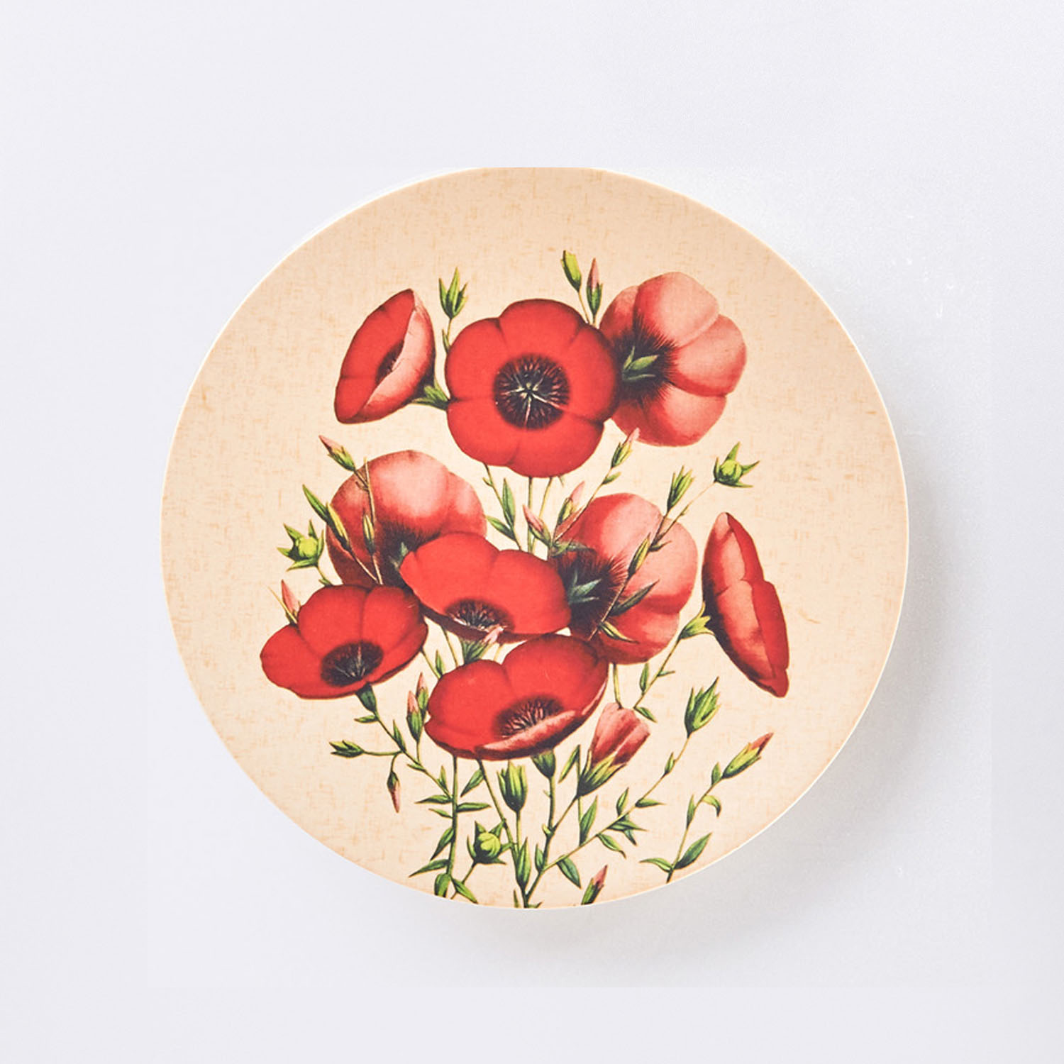 花樣年華 15cm 合成樹脂圓盤｜紅花｜單品_0