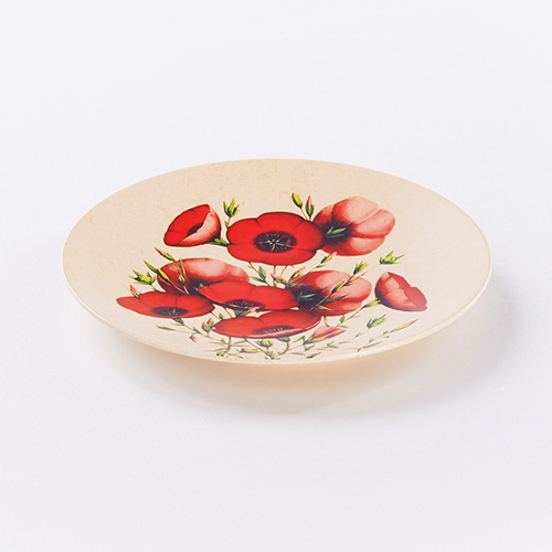 花樣年華 15cm 合成樹脂圓盤｜紅花｜單品_1