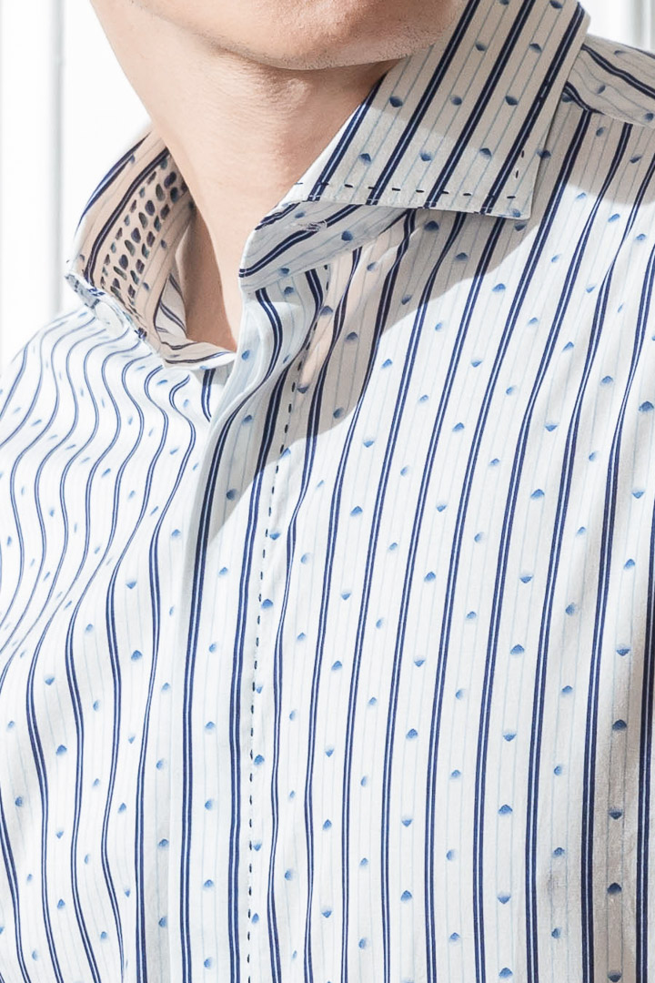 SST&C #Elastic Fit  Gradient Dot Stripe Print Shirt | 0312203020  (Outlet)_9