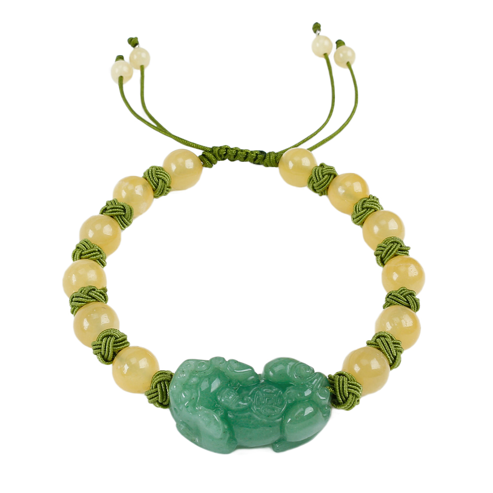 東菱玉貔貅黃玉手鍊(男款)（限海外直購）Bracelet_1