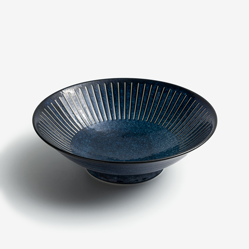 WAGA 深藍線紋 25cm 陶瓷大碗｜單品_0