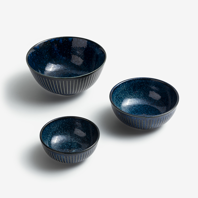WAGA 深藍線紋 25cm 陶瓷大碗｜單品_6