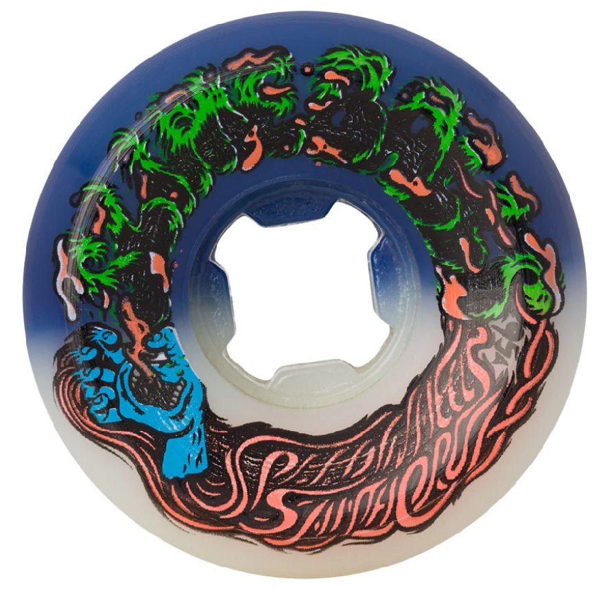 【SLIME BALLS】硬輪偏軟 HAIRBALLS 50-50 WHITE BLUE 95A 53MM_0