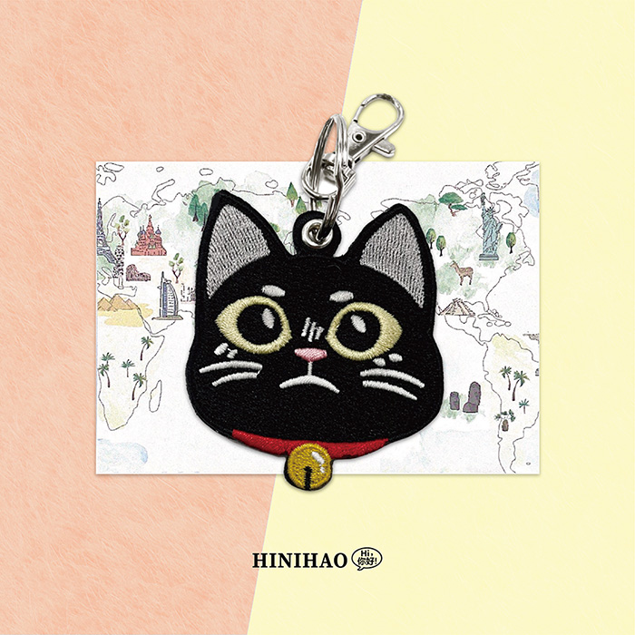 【RITE x Hi你好創意設計】刺繡鑰匙圈-黑貓_0