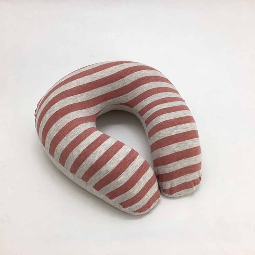 療癒系針織記憶釋壓腰靠墊-針織紅(送同款U型頸枕)_2