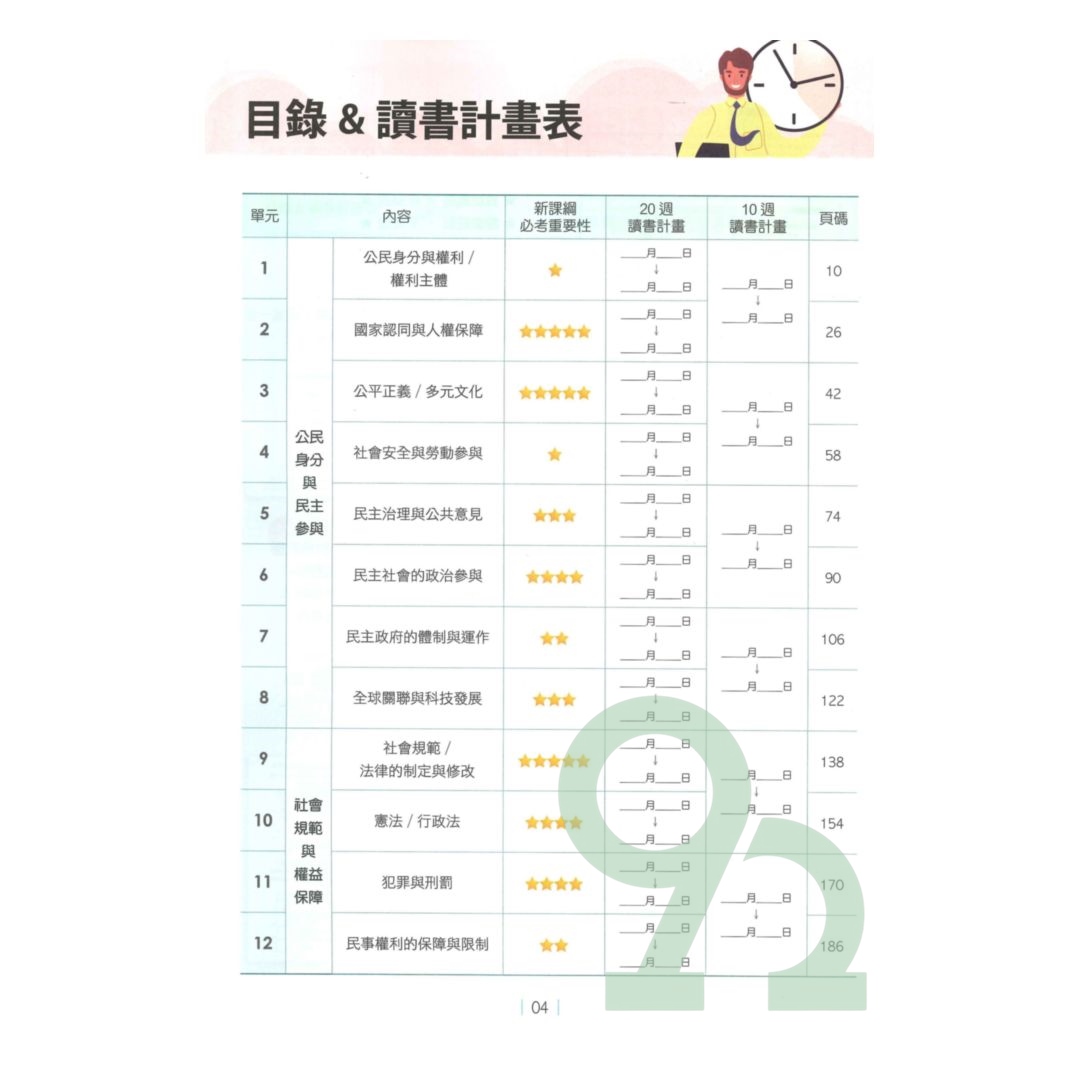 南一高中週攻略學測複習講義公民與社會| 熱銷推薦| 92號BOOK櫃