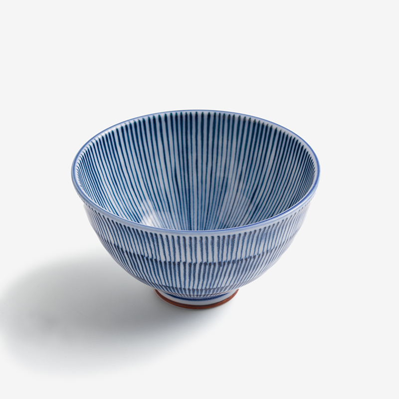 日式 手繪青瓷 12cm 陶瓷碗｜藍線 ｜單品_0