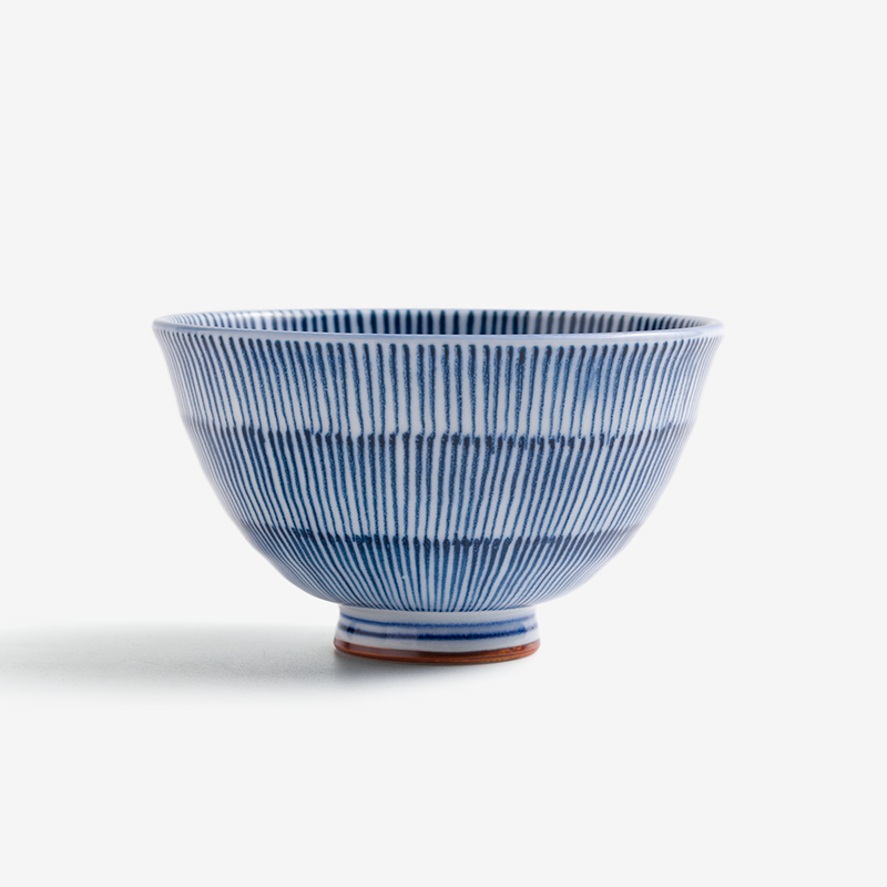 日式 手繪青瓷 12cm 陶瓷碗｜藍線 ｜單品_2