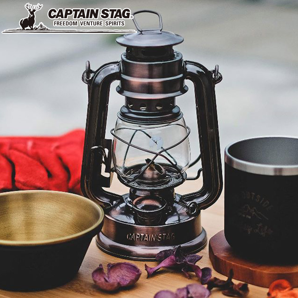 日本CAPTAIN STAG CS經典復古款煤油燈-中(卡其色16x12x25cm)_3