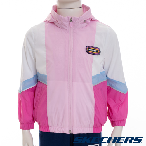 SKECHERS 女童拉鍊連帽外套 (P322G050-01UQ)_0