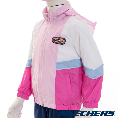 SKECHERS 女童拉鍊連帽外套 (P322G050-01UQ)_1