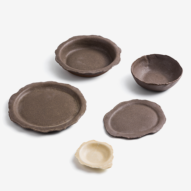 職人 手捻素燒 26cm 陶瓷圓盤｜暖棕｜單品_4