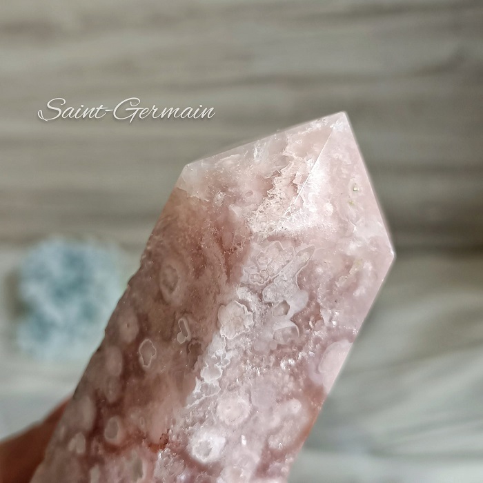 🌸高品粉紫晶櫻花瑪瑙柱220807-3 ~Pink Amethyst~馬達加斯加