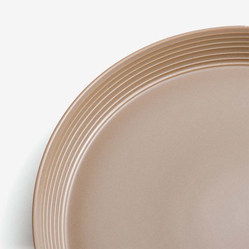 WAGA 簡約條紋 24.5cm 陶瓷淺盤｜咖啡｜單品_2