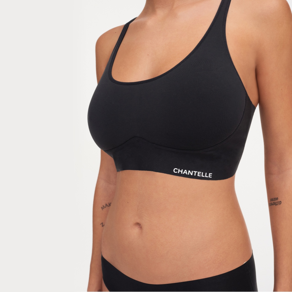 【Chantelle Lab】透氣涼感U領Spacer 無痕內衣>XS-XXL>黑色(16A50_011)【Soft Stretch】_1