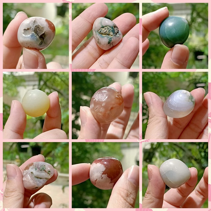 綠櫻花瑪瑙滾石(Green Cherry Blossom Agate) ~連結自己神聖女性能量的