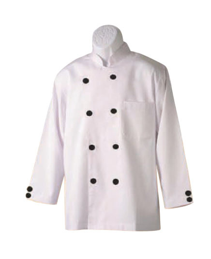 佰潔大廚廚師服－長袖黑扣雙排（非檢定用）_0