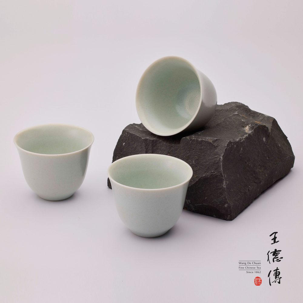 王德傳名家系列-汝青撇口茶杯2入_3