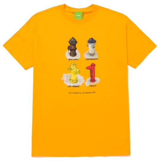 HUF ALL CITIES TEE 黃_0