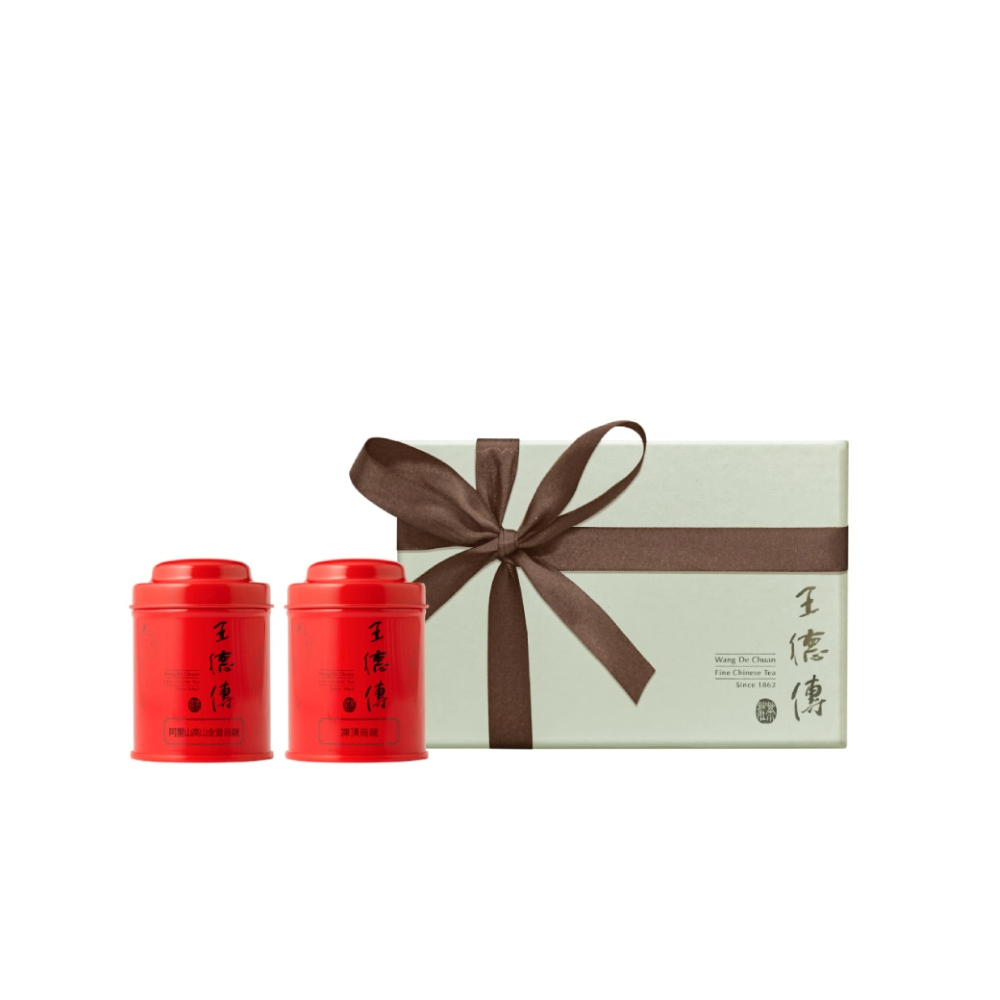 迷你禮盒2入】經典烏龍組(阿里山金萱30g+凍頂烏龍30g)-王德傳| 精緻