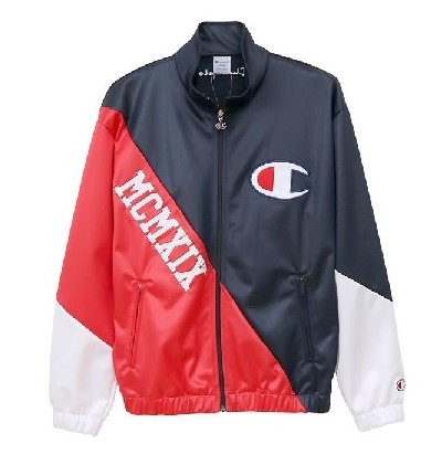 【CHAMPION】拼接運動外套 FULL ZIP JACKET 黑紅_1