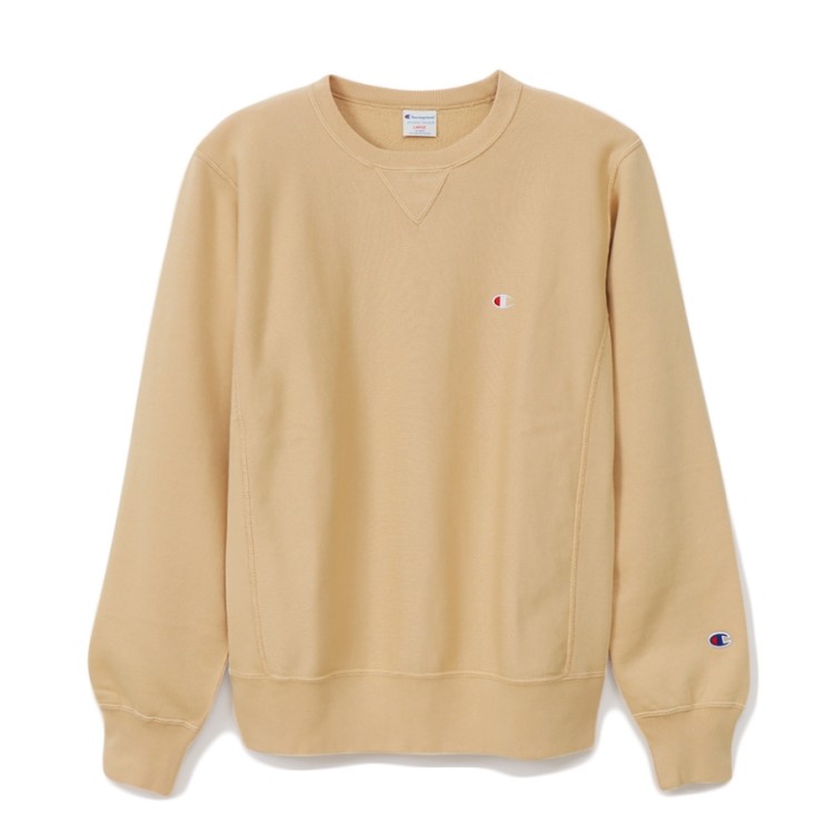 【CHAMPION】RW CREWNECK 大學T 米色_0